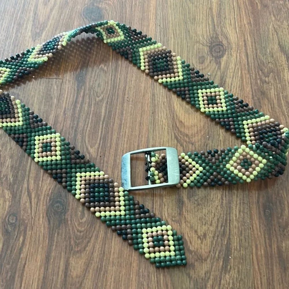 Toscana Vintage beaded belt size small medium